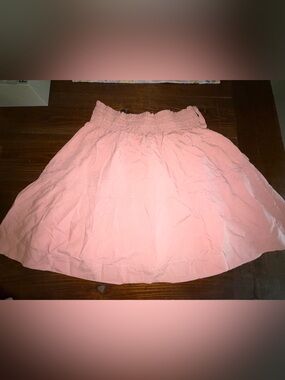 Women's Smocked Waist Pink Circle Skirt